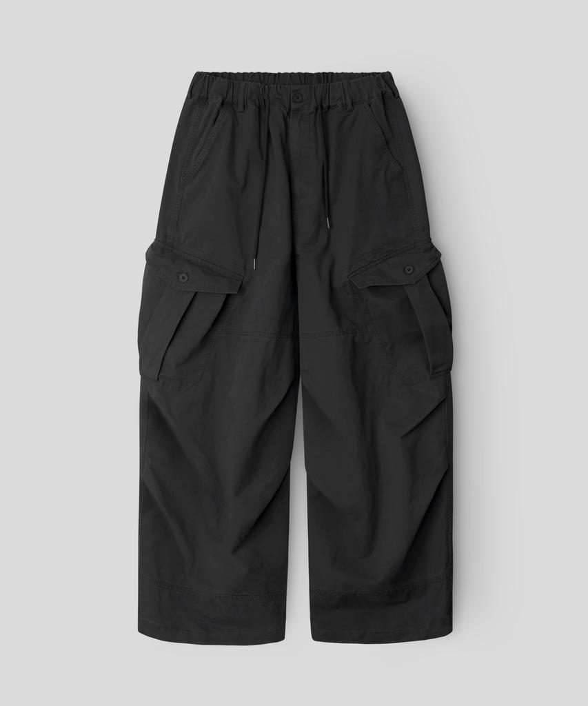 INDUST Washed Multi-Pocket Cargo Wide Pants_Khaki