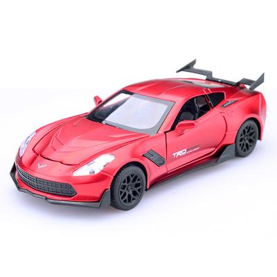 1/32 Corvette Supercar Model Auto Metalen Diecast Legering Auto Simulatie Pull Back Voertuigen Auto's Speelgoed voor Kinderen Cadeaus voor Kinderen