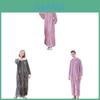 Winter Sleepwear Women Long Plush Nightgown With Double Zippers For Cozy Home Use