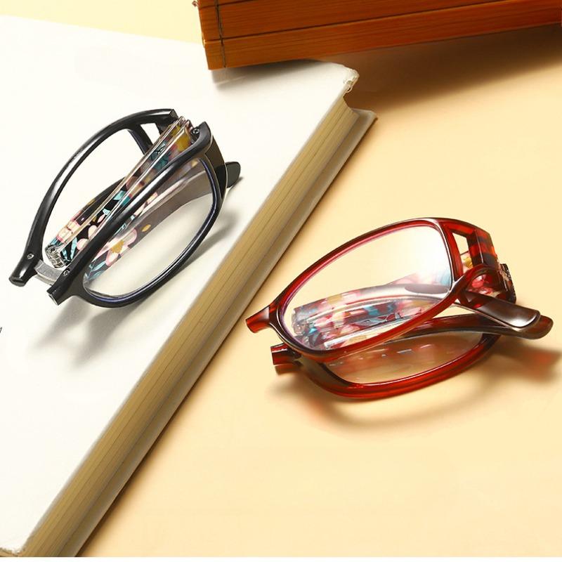 Fashion Printing Folding Reading Glasses Women Men Anti-Blue Light Portable Magnifying Presbyopia Eyeglasses