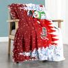 Christmas Snowman Snow Customize Text Blanket Multi-purpose Personalized Blanket Soft & Cozy Suitable for Home Decor Chair Couch Seaside All-Season Us
