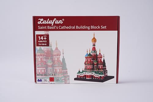 LULUFUN Micro Block Building Toy, 3D Puzzle, Castle, Adult Gift, Interior Assembly, Time Killer, Popular Hobby (St. Basil's Cathedral)