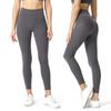 Reflective High-Waist Yoga Leggings: Quick-Dry, Nude-Feel, Solid Color, Hip-Lift Design