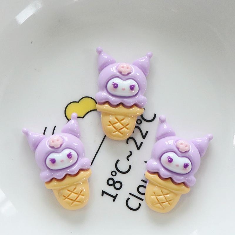 

10 Pcs New Kawaii Cartoon Kittenice Cream Game Nime Characters Resin Scrapbook Diy Jewelry Children Gift Hairpin Accessories A4