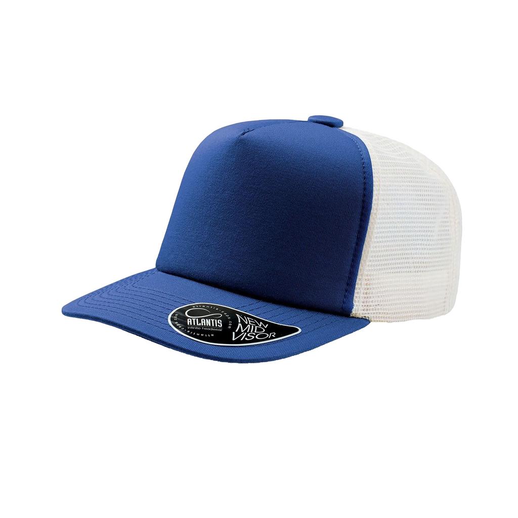 Atlantis Record Mid Visor 5 Panel Trucker Cap