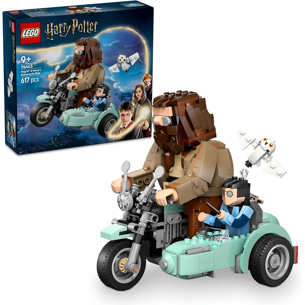 

LEGO Harry Potter Hagrid and Harry Flying Motorcycle Ride Toy Building Set for Kids Ages 9-11