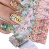 Monet's Garden Floral Nail Decals - Starry Sky Gradient Blend