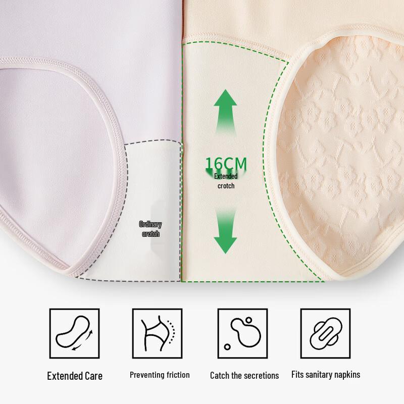 Cosmo Lady Women's High-Waist Tummy Control Antibacterial Cotton Briefs