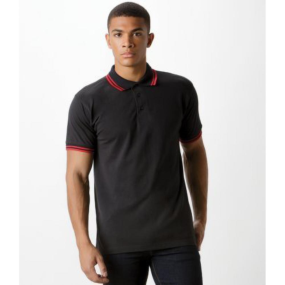 Kustom Kit Mens Tipped Piqué Short Sleeve Polo Shirt