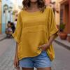 Women’s O Neck Shirt Soft Breathable Tops Regular Fit Dolman Sleeve Top Casual Loose Fit Blouse Summer Spring Shirt Perfect for Work Party Date