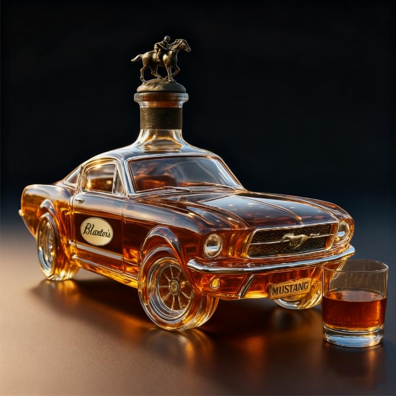 New Creative Car Shape Empty Wine Bottle Household High Boron Glass Bottle Modern Style Irregular Sealed Whiskey Wine Set