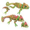 3D Printed Lizard Figurine Articulated Chameleon Lizard with Movable Joints Flexible Lizard Fidget Toy for Kids Gift Home Desk Decor