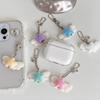 Elegant Flocking Angel Wing And Star Keychain Lightweight Key Ring Bag Charm For Fashionable Women Decoration Accessories