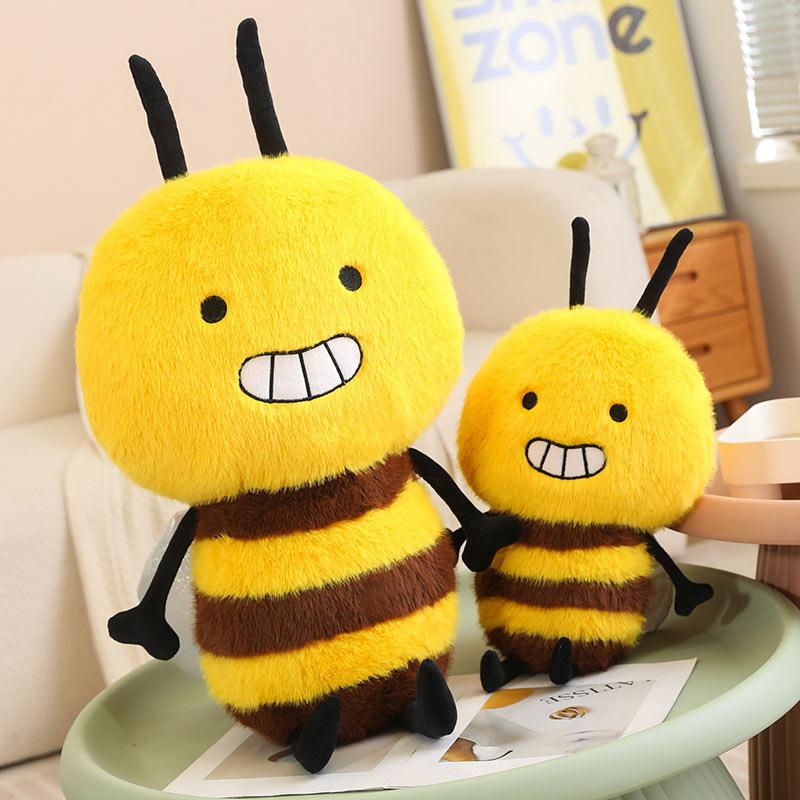 Cute Simulation Yellow Bee Doll Plush Toy Little Bee Doll Children's Soothing Rag Doll Birthday Gift