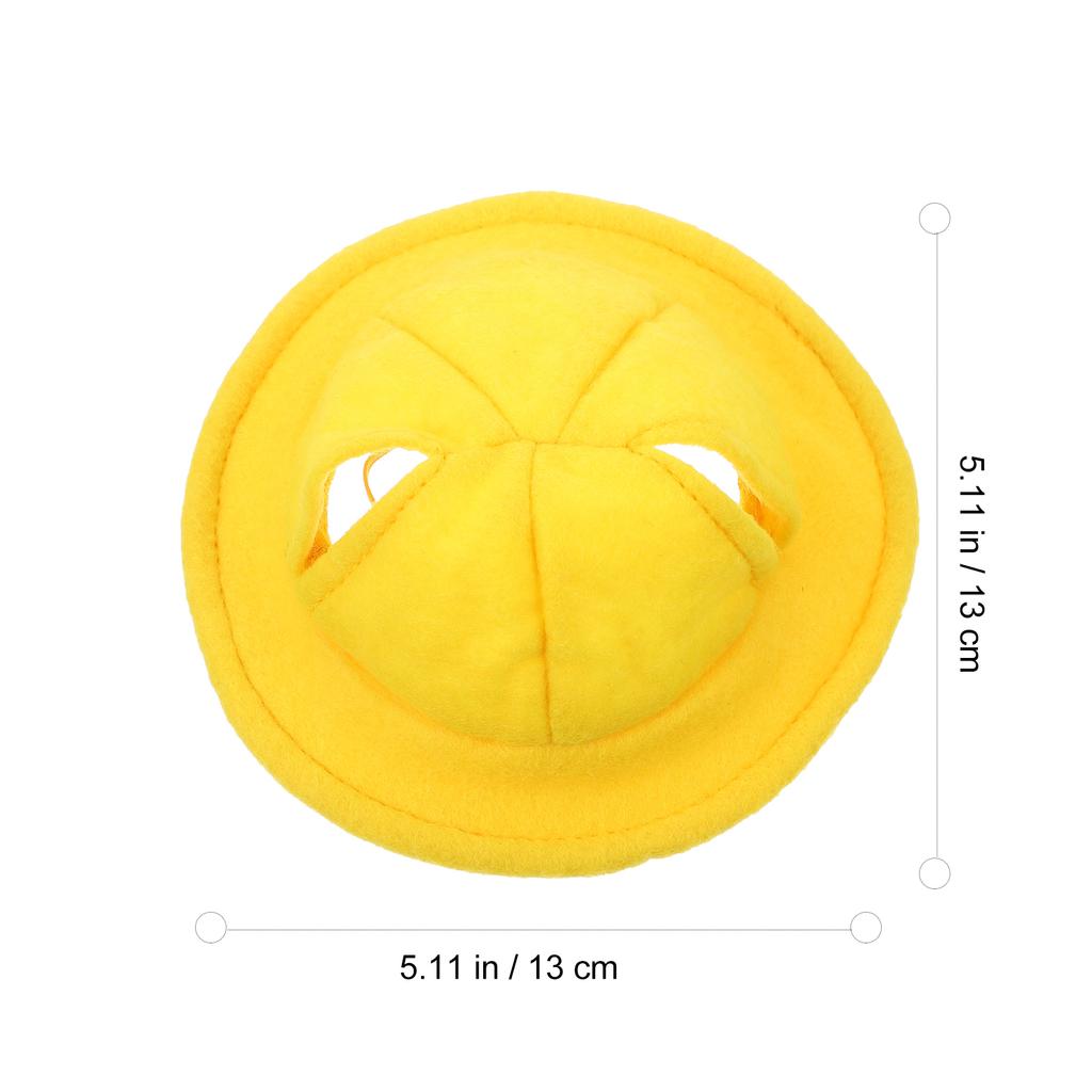 1pcs Pet Yellow Hat Soft Felt Bunny Hat For Guinea Pig Hamster Rabbit Party Decoration Head Cover Pet Costume