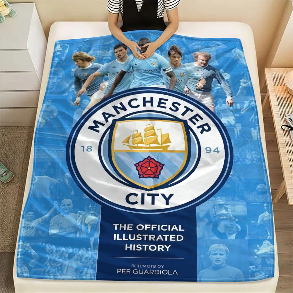 Couverture MCFC Chaleureuse, Haute qualité Confortable pour Toutes les Saisons, Décoration d'Intérieur, Chaleur et Confort