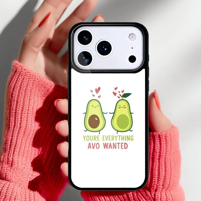 Cute Avocado Cartoon Phone Case for iPhone 17 16 15 14 13 Pro Max Back Cover for 12 11 Pro Coque