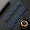 Fashion Fine Woven Loop Strap for Apple Watch Band Ultra 2 49mm 44mm 40mm 45mm 41mm Magnetic Bracelet IWatch Series 9 8 SE 7