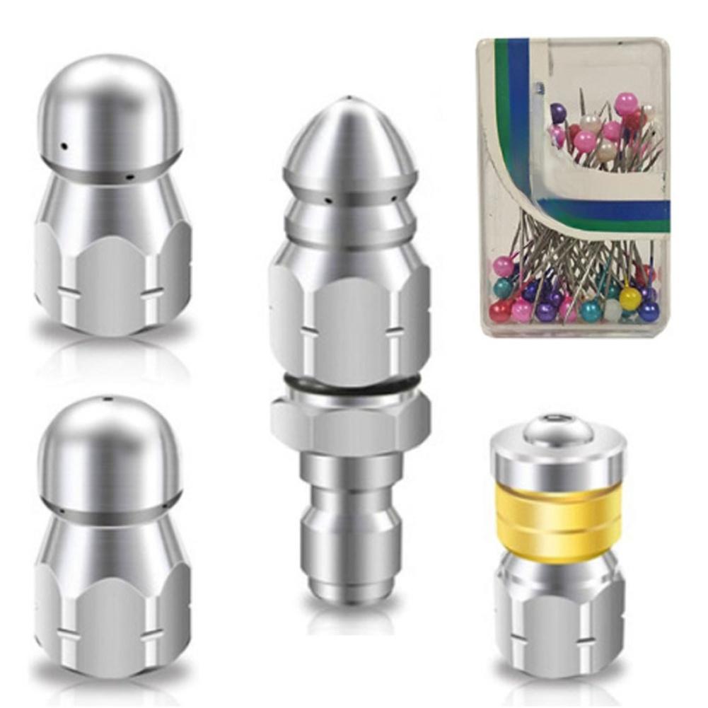 Rotating Spray Tip Sewer Jetter Nozzle Silver Stainless Steel Sewer Nozzle Nozzle Stainless Steel Construction China Mainland