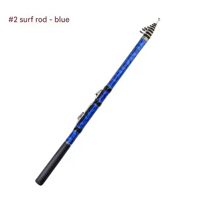 Telescopic Sea Fishing Rod Soft Tail Rock Fishing Pole Portable Surf Casting Rod 1.5m-3m