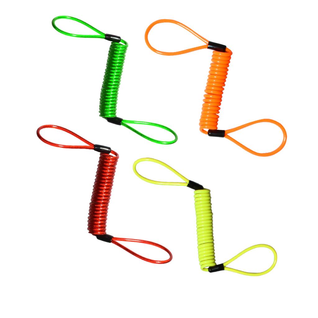 Spring Rope Wheel Vehicle Lock Reminder Cable Lanyard Coil Alarm Wire Security for Bicycle Motorbike