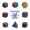 Pyramidenförmiges Drehpuzzle-Set aus Kohlefaser (2x2, 3x3, 4x4, 5x5) – ein unterhaltsames Denkspielzeug