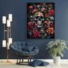 Skull and Rose Poster Abstract Horrible Full Skulls Canvas Painting Magic Wall Art for Living Room Home Decor Mural