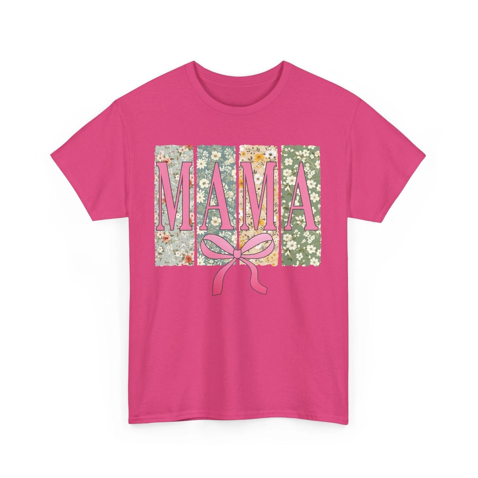 

Mama Floral T-Shirt - Black & White Flower Tee for Minimalists 2XL