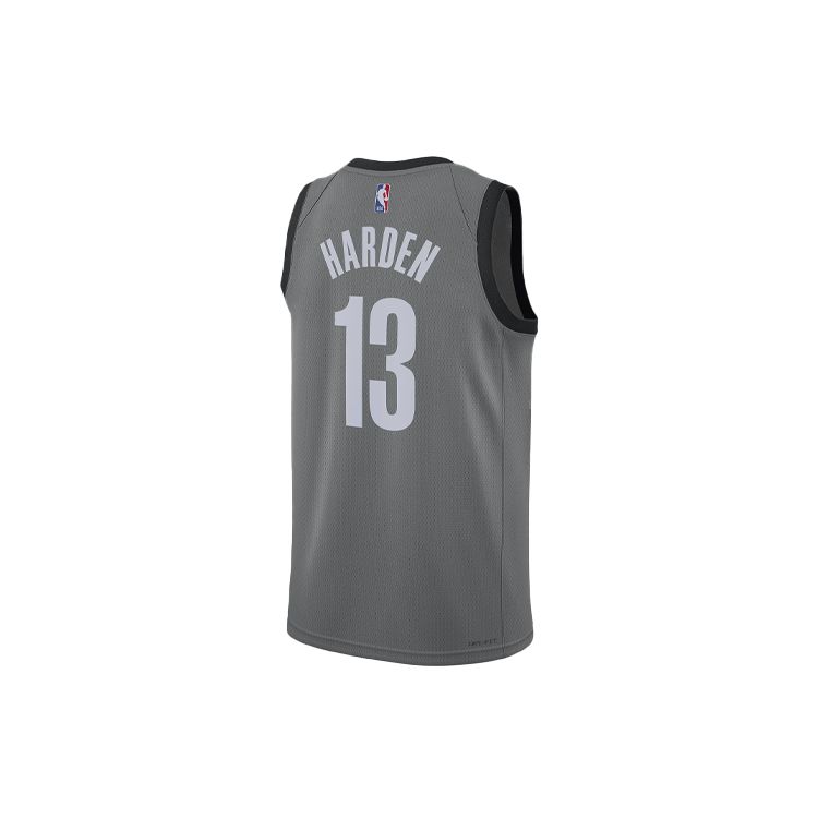 Jordan Vintage NBA 2020 Brooklyn Nets James Harden #13 Fan Jersey Men Tops Gray CV9469-002