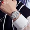 Men's Multifunction Watch Square Dial Classic Fashion Style Luminous Waterproof Steel/Silicone Strap Quartz Wristwatch Male