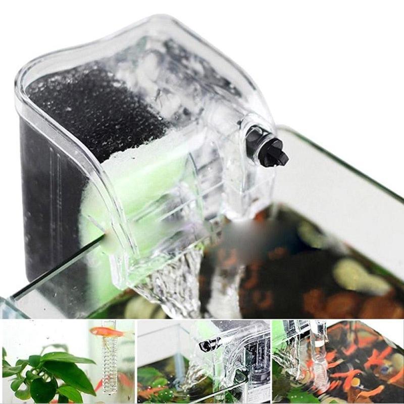 Transparent Wall-Mounted Waterfall Aquarium Filter