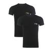 Jersey de cuello redondo SS23 Camiseta de manga corta de color liso Tops para hombre Negro 111670-3R715-23820