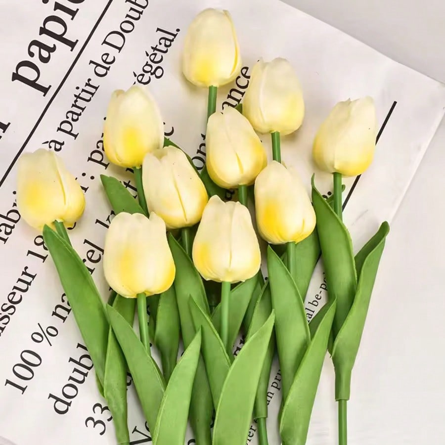 5/10PCS Tulips Artificial Flowers Real Touch Flowers Tulip Bouquet Decor Fake Tulips Flower for Home Wedding Decorations