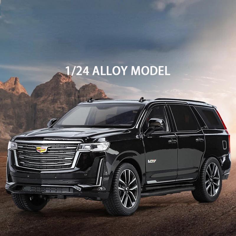 1/24 Scale Cadillac Escalade SUV Alloy Car Diecast Metal Model Collect Hobby Model Ornaments Gift for Friend Boy Display Ornament C394