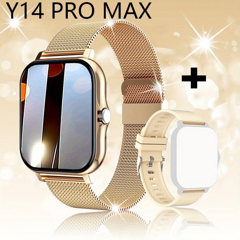 Y14 PRO MAX Orologio Intelligente da Donna Uomo Schermo a Colori Full Touch Chiamata Bluetooth Braccialetto Intelligente Impermeabile per la Vita Fitness Tracker Smartwatch
