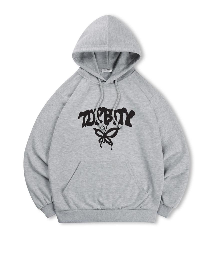 [Non-Fleece Or Fleece-Lined] Fly Print Hooded Sweatshirt (Type C)