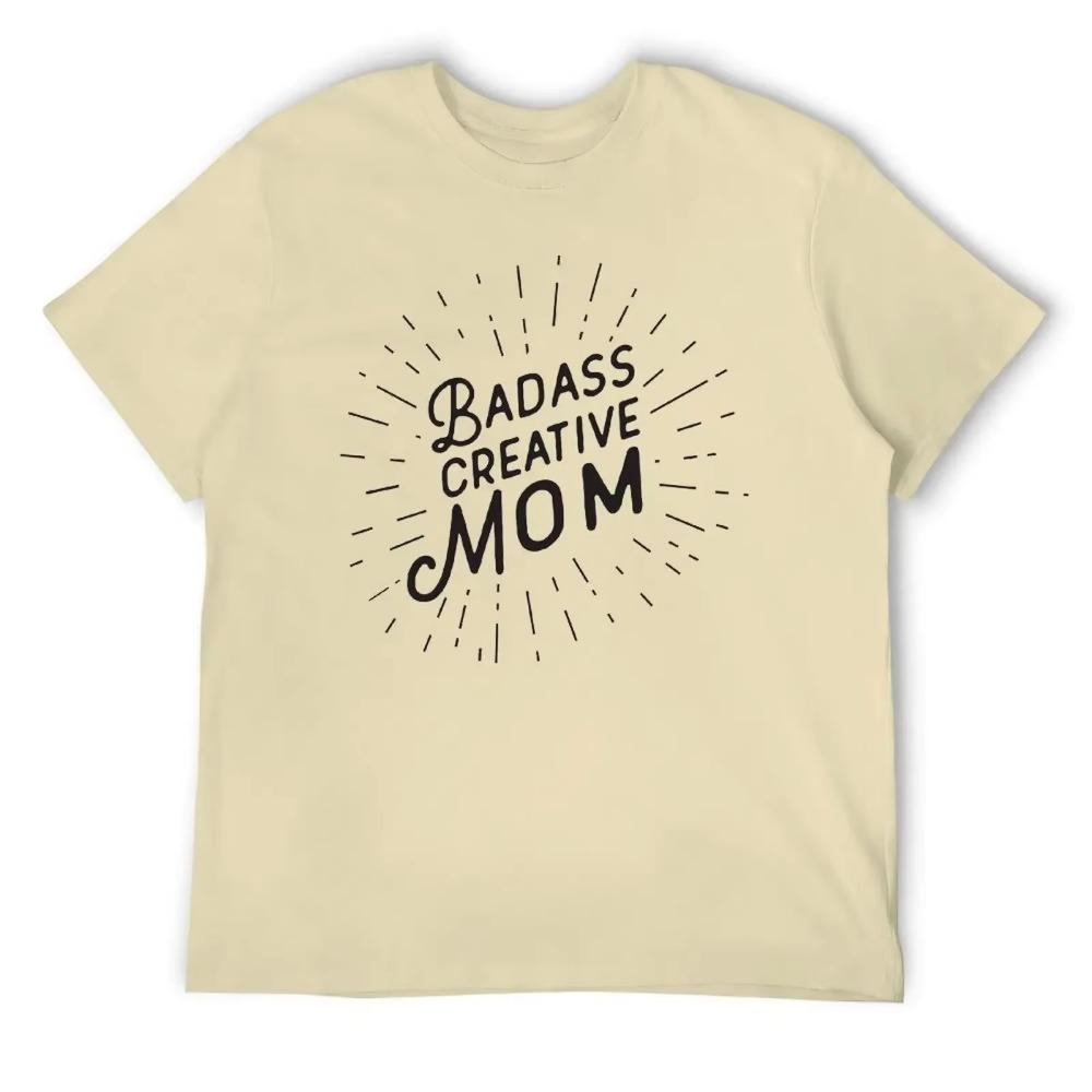 Mother's Day Badass Creative Mom WOmen's Triblend T-shirt Crewneck Sports T-shirts Novelty Fitness Funny Eur Size