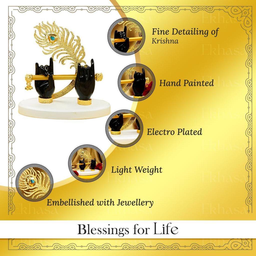 Lord Krishna Hands with Flute Idol (Small Size) | Krishna Flute Hand Statue | Krishnaji Divine Hand Idol with Flute,