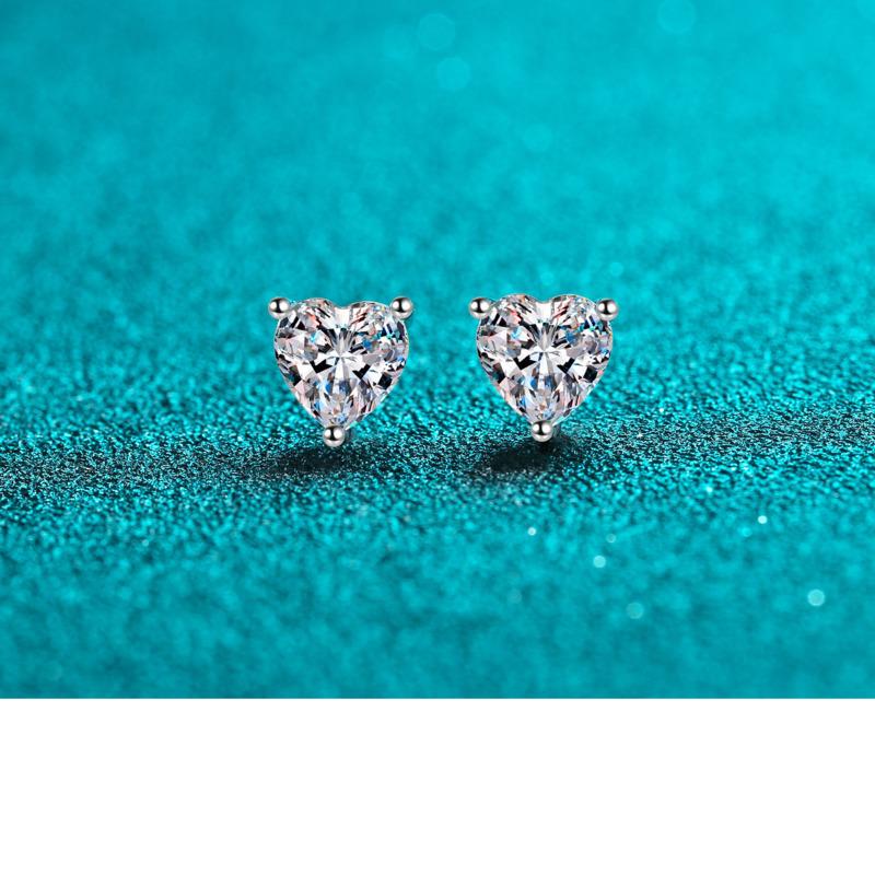 Bague Ringen Cerceu simplu din argint 925, 1/2CT, tăiat cu inimă reală, Moissanite, cu diamant, pentru nuntă, pentru femei, cadou de bijuterii