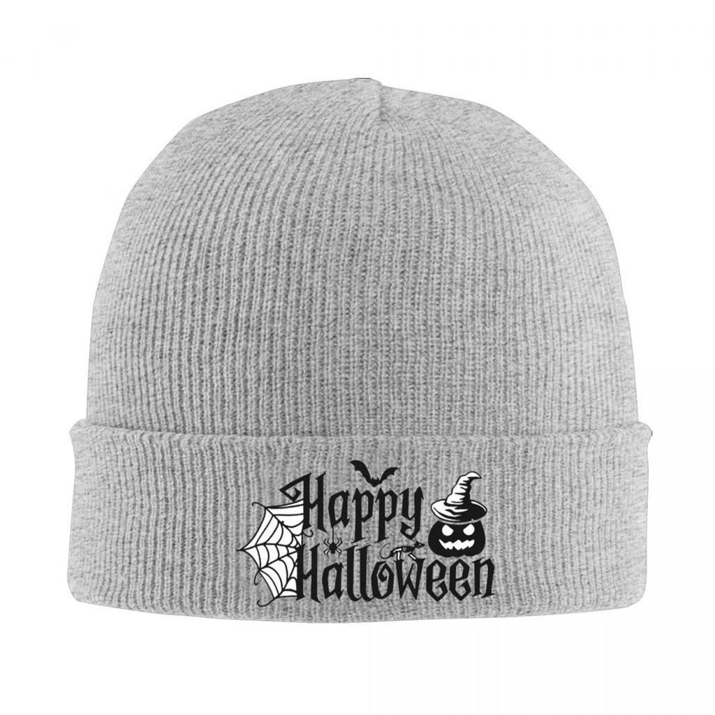 Happy Halloween Warm Knitted Cap Fashion Bonnet Hat Autumn Winter Outdoor Beanies Hats for Men Women Adult