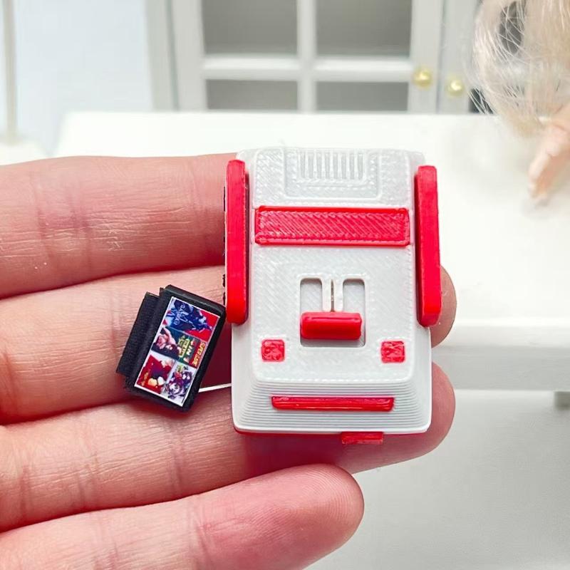 1 Set Mini Retro Tv Game Console Doll Accessories Toys 1/12 Dollhouse Miniature Living Room Scene Decoration
