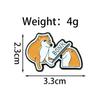 Fashionable Alloy Cartoon Animal Brooch - Geometric Badge for Backpacks