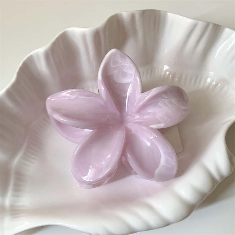 Summer Acrylic Flower Hair Clip for Women Marble Texture Hair Claws Clips Trendy Girl Hairpin Korean Hair Accessories Headwear