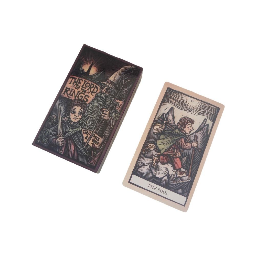 Tarotkarte „Der Herr der Ringe“, 12 x 7 cm, zeigt die beliebtesten Charaktere, Kreaturen und Szenen der Fans, 78 Karten, Rider-Waite-System