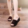 Summer Fashion Middle-aged Women's Slippers Mother Cool Slippers Women Wear Soft-soled Non-slip Comfortable Flat Sandals