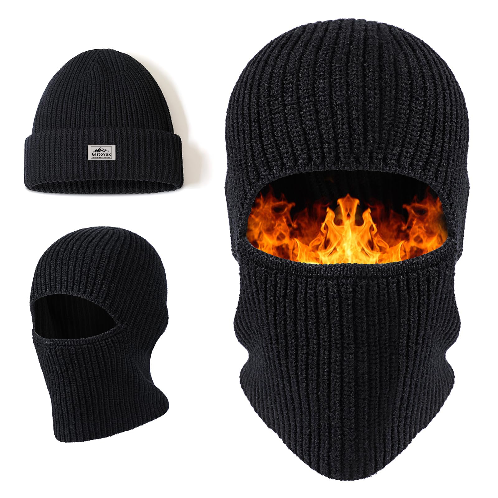 

Balaclava Winter Neck for Hiking Two Uses in One [Glitovox] Warmer, Warm, Windproof, Stretchy, Unisex, Skiing, Snowboarding, Fishing, Cycling,