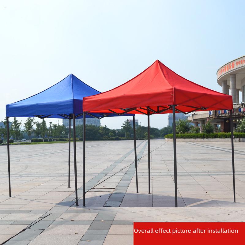 Foldable Outdoor Advertising Tent with Umbrella-Style Awning and Customizable Sunshade