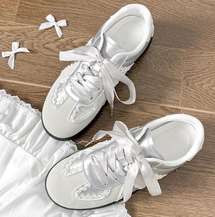 Fashion Autumn Women Ballet Flats 2025 New Fashion Vintage Casual Shoes Non-slip Retro Lace Up Outdoor Leisure Shoe Vulcanized Shoes
