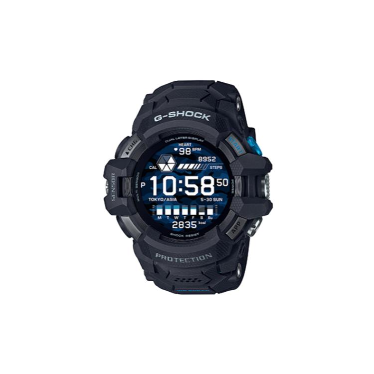 

CASIO Men G-SQUAD Series Blue Watch GSW-H1000-1 GSW-H1000-1 Black Band and Blue Dial