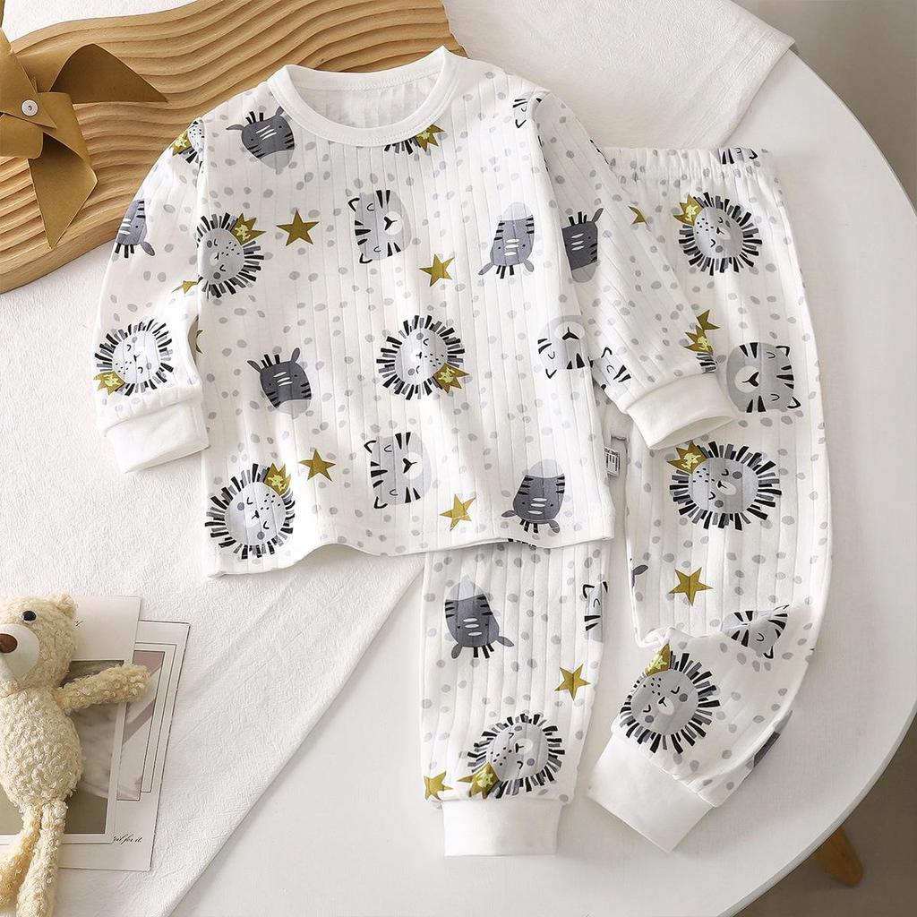Children's Underwear Sets, Pure Cotton Autumn New Style Baby Boys' Home Clothes, Girls' Pajamas, Long Johns and Long Johns Children's Clothing